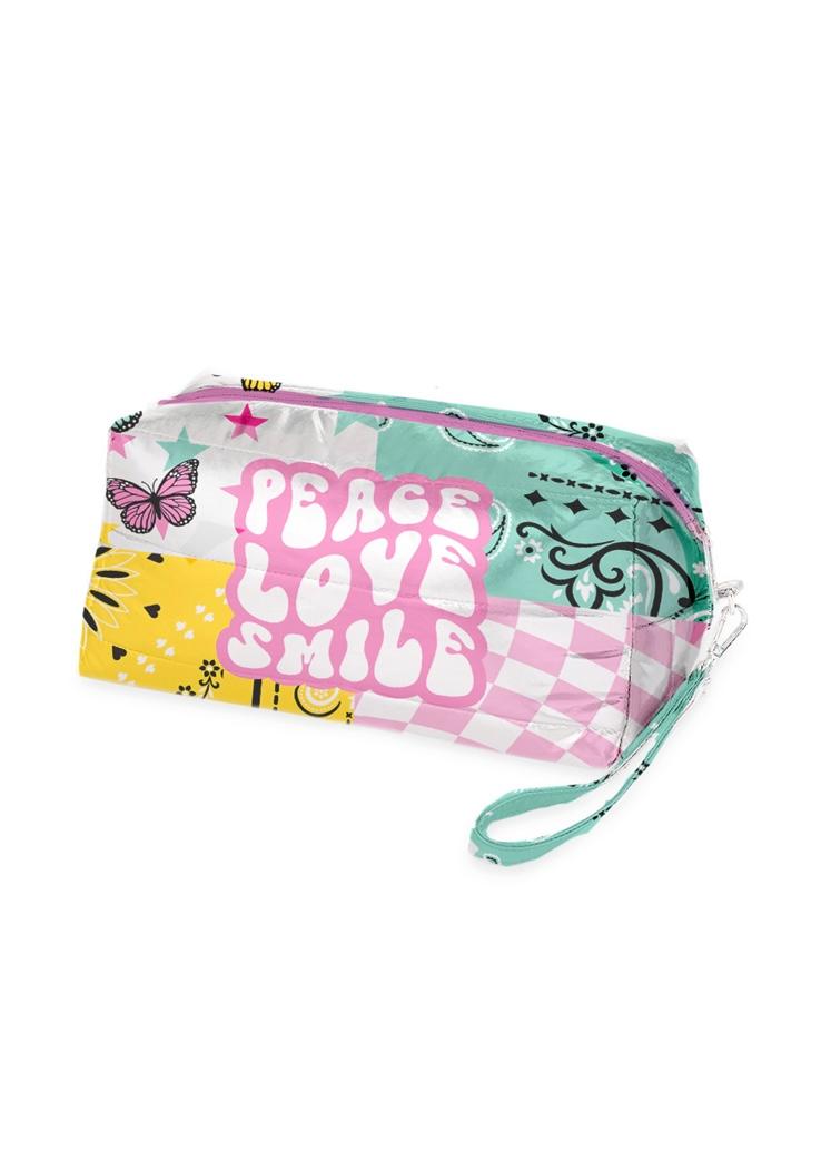 wave puff cosmetic bag