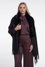 Load image into Gallery viewer, Faur Fur Collar Knit Cape
