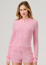 Load image into Gallery viewer, rib hoodie zip jacket
