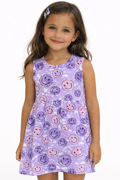 baby smiley tie dye dress