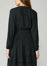 Load image into Gallery viewer, long sleeve leo jacquard midi dress
