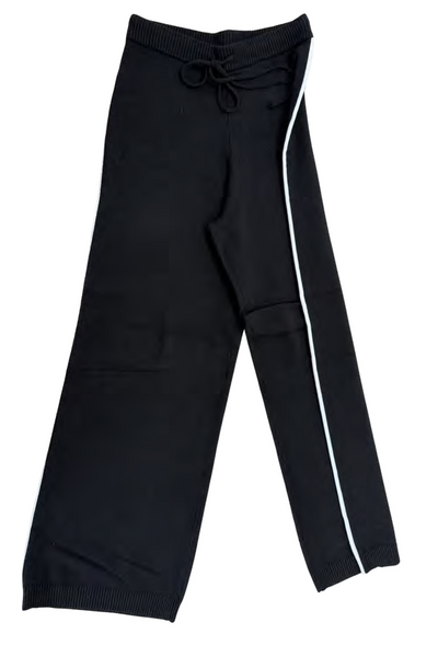 piped seam knit pant