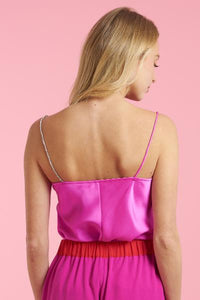 bling strap satin cami