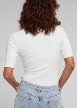 Load image into Gallery viewer, applique trim rib short sleeve tee
