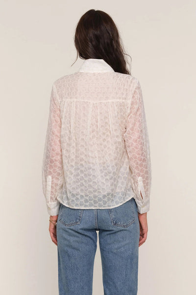tie neck long sleeve blouse
