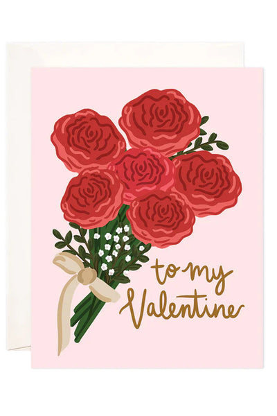 card-my valentine roses