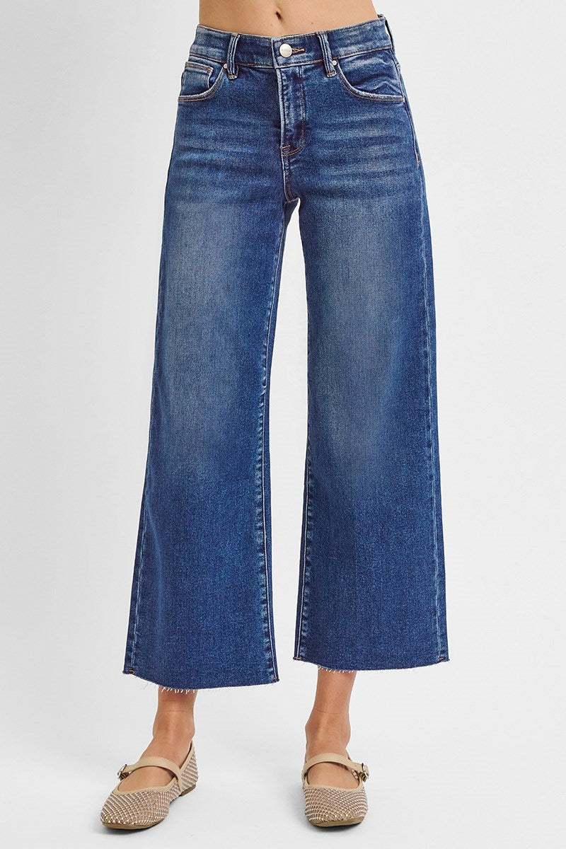 tummy control midrise wide jean