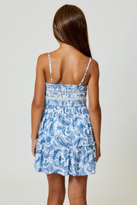 girls paisley smock dress