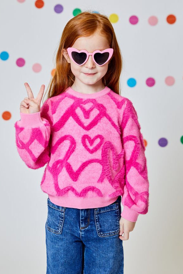 girls heart sweater