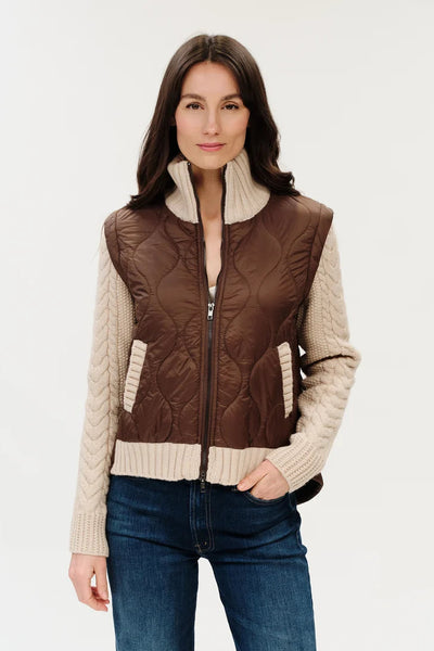 Quilted Knit Sleeve Jacket