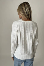 Load image into Gallery viewer, v neck cable knit sweater
