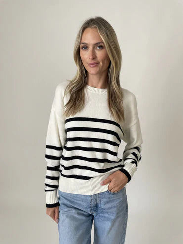 striped crew sweater