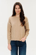 Load image into Gallery viewer, Contrast Seam Crew Sweater
