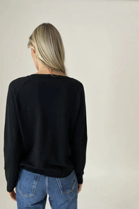 distressed v neck sweater