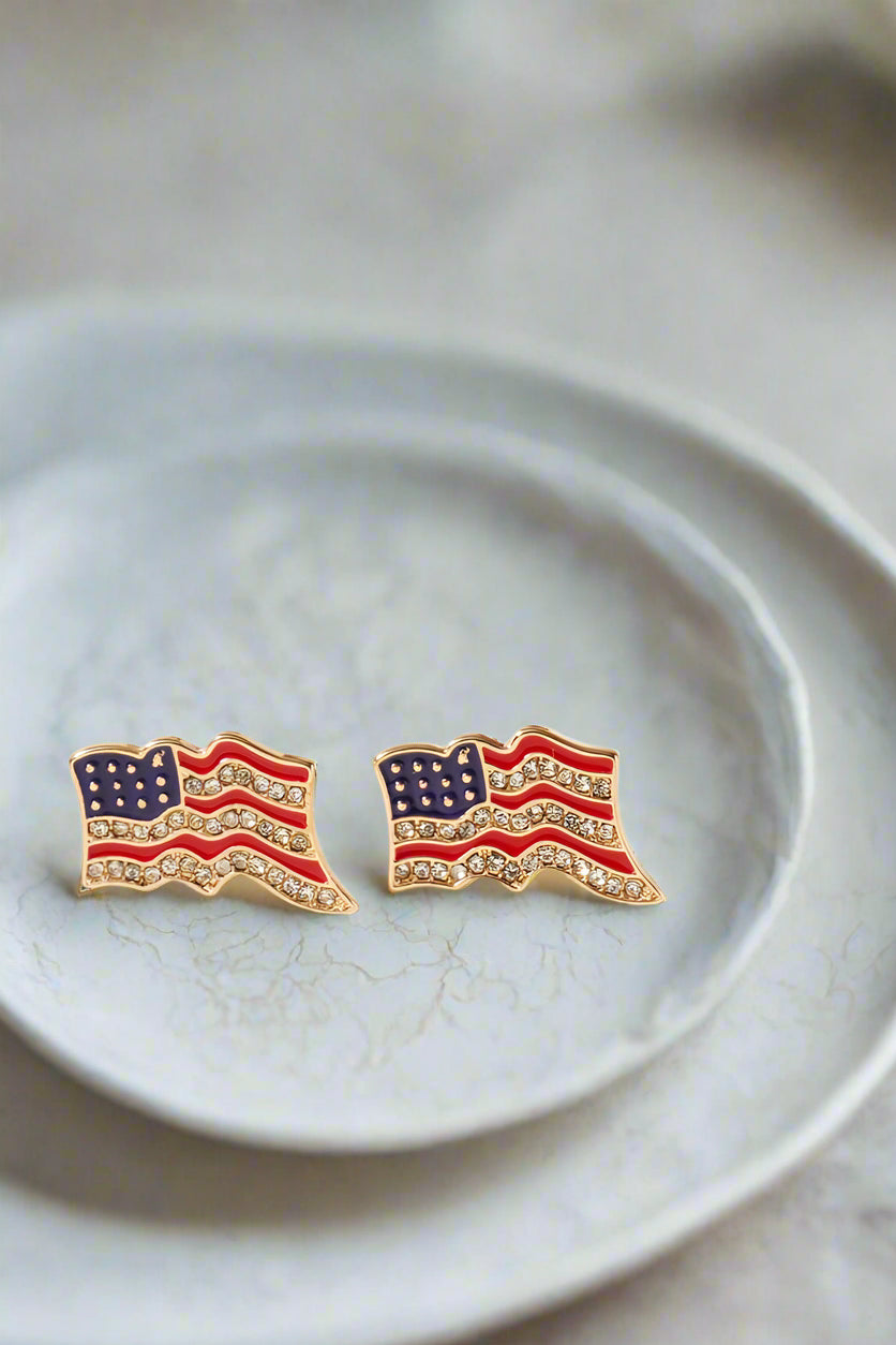 usa flag stud