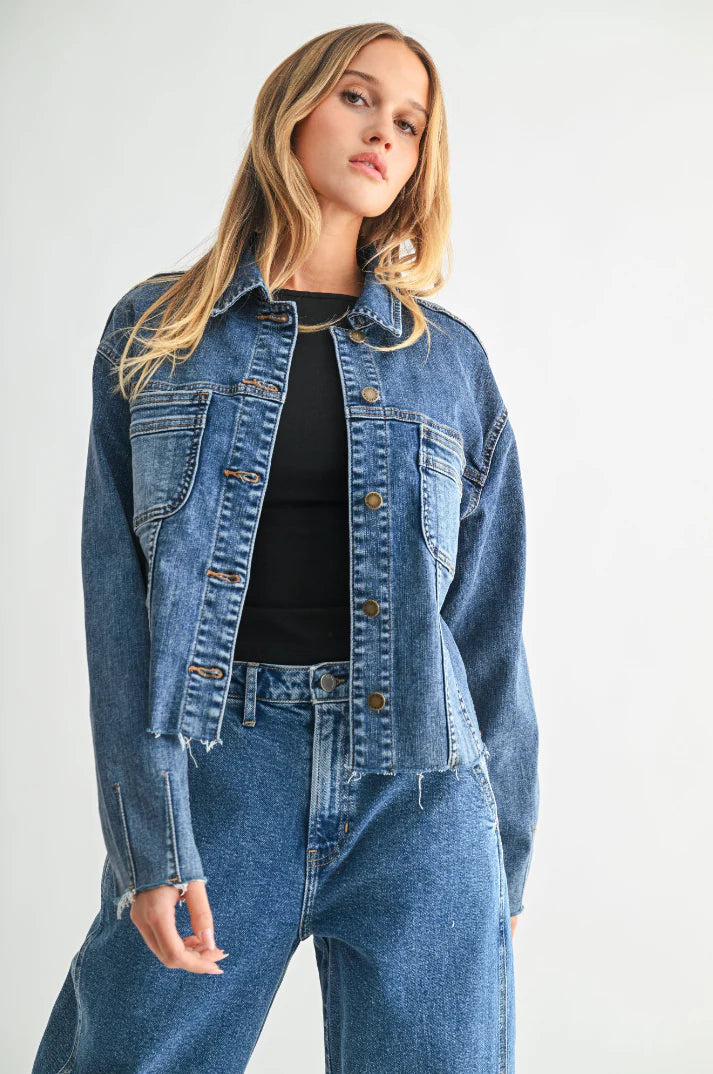 utility denim jacket
