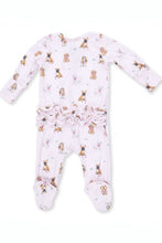 Load image into Gallery viewer, baby ruffle footie bestie dogs
