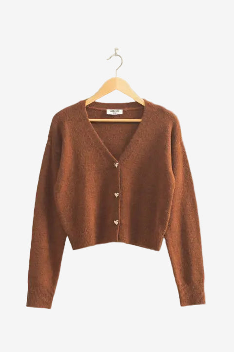 v neck button cardigan