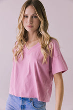 Load image into Gallery viewer, v neck short sleeve tee
