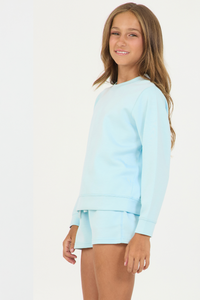 girls crewneck fleece top