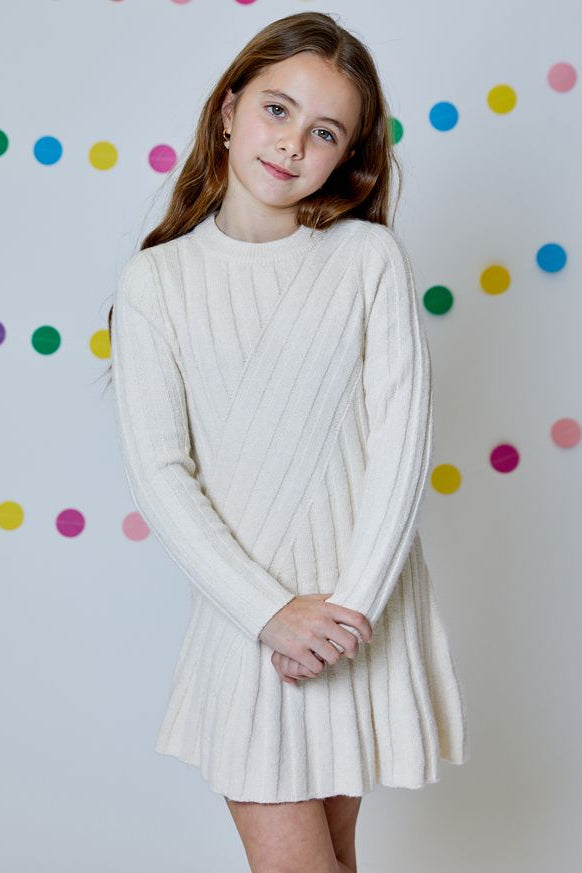 girls rib sweater dress