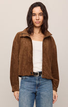 Load image into Gallery viewer, Faux Suede Bubble Hem Jacket

