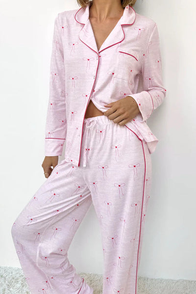 soft 2pc pj set bows