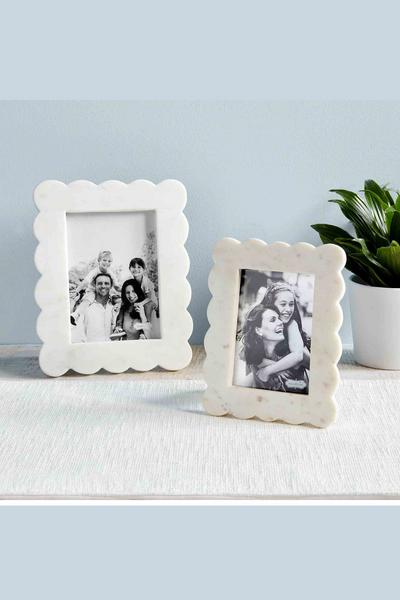 scallop marble frame 4x6