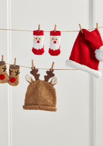 baby christmas sock + hat set