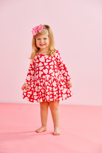 girls hearts t-shirt dress