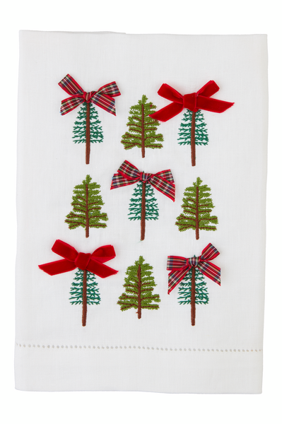 xmas embroidered towel