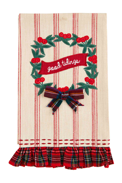 holiday applique towel