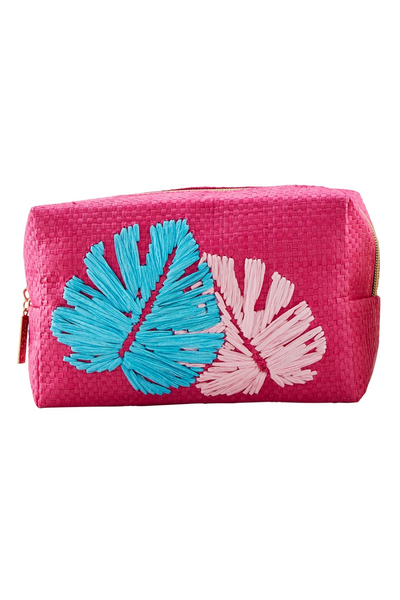 woven tropical pouch