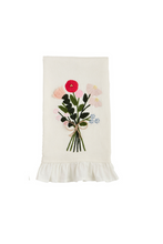 Load image into Gallery viewer, embroidered floral towel
