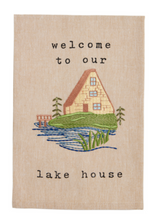 Load image into Gallery viewer, lake embroidered towels
