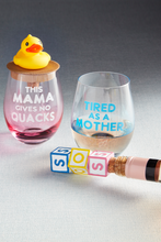Load image into Gallery viewer, mom wine glass + topper
