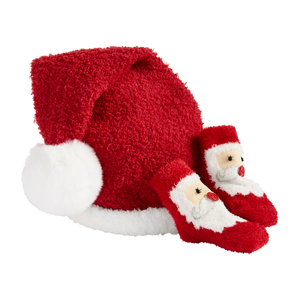 baby christmas sock + hat set