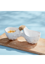 Load image into Gallery viewer, shell double dip dish
