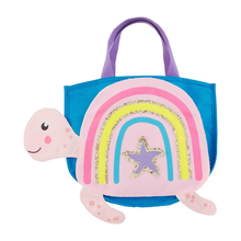 Load image into Gallery viewer, kids sequin beach tote + toys
