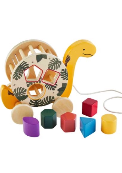 wood dino shape sorter