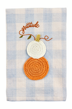 Load image into Gallery viewer, crochet pumpkin towel
