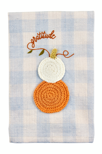 crochet pumpkin towel