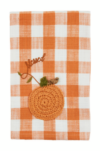 crochet pumpkin towel