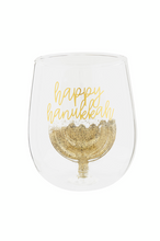 Load image into Gallery viewer, hanukkah wine glass
