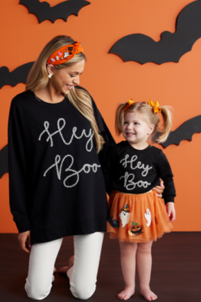 girls hey boo sweatshirt