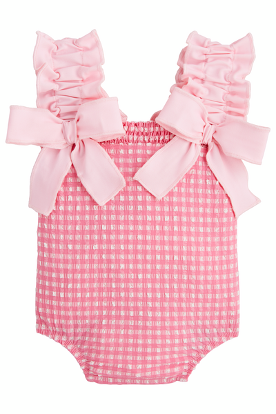 girls check 1pc swimsuit