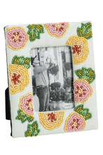 Load image into Gallery viewer, beaded floral frame
