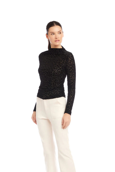 burnout leo velvet top