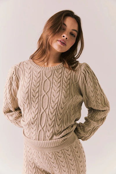 cable pull over sweater