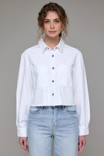 Load image into Gallery viewer, crop denim shacket
